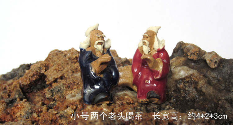 Non bộ đồ trang trí nhỏ bonsai phụ kiện trên đá nước thấm đá nguồn cung cấp vườn đài phun nước cảnh quan đồ trang sức gốm vòi tưới lan