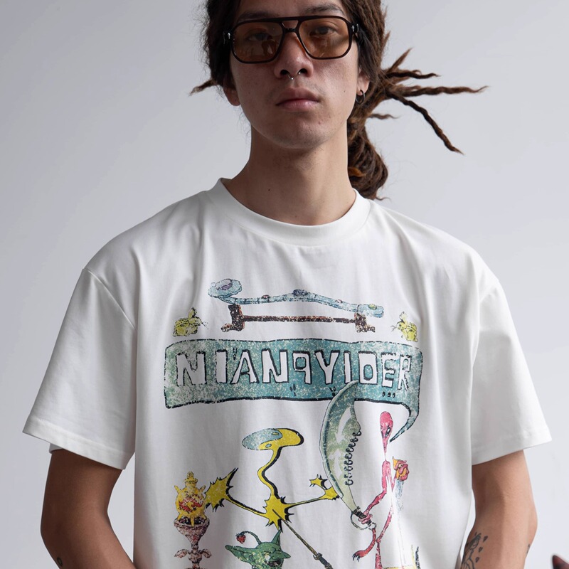 Year Nine One Two” Chinese Style Et “Funny Print T-Shirt Small Neckline Pure Cotton Short-Sleeved Loose Summer Half-Sleeved T-Shirt Year Nine One Two” Chinese Style Et “Funny Print T-Shirt Small Neckline Pure Cotton Short-Sleeved Loose Summer Half-Sleeved T-Shirt