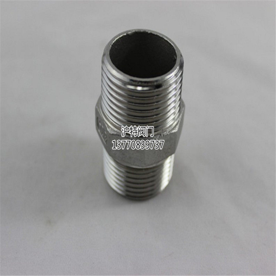 304 Stainless steel hexagonal outer wire Hexagonal double male screw External thread Double male screw External wire Internal external wire Tooth head Cast external wire