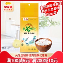  Golden Arowana rice fresh crane township ecological fragrant rice 500G vacuum fresh ecological fragrant rice short fresh food Japonica