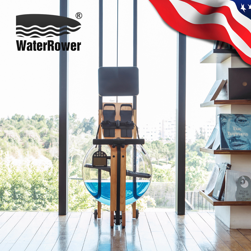 Waterrower Domestic Water Resistance Paddle Boating Machine Silent Track Solid Wood With Aerobic Fitness Equipment Cherry Wood