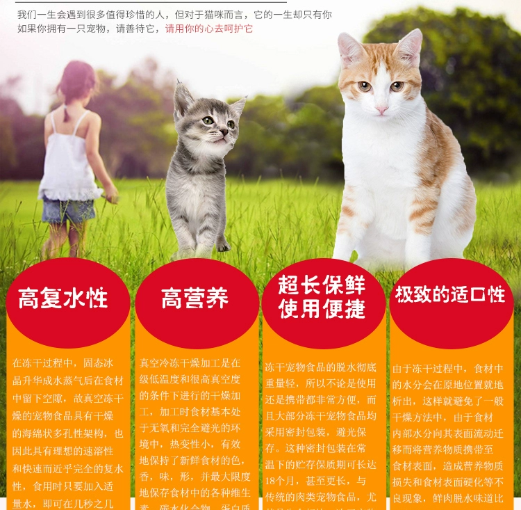 Wang Er Sauce Dinh dưỡng Mèo và Chó Đóng băng Thú cưng Mèo Ăn vặt Thịt bò Vịt 鹌鹑 Thịt mèo Thức ăn Thịt sống 100g - Đồ ăn nhẹ cho mèo