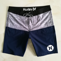 Foreign trade Mens stretch beach pants quick-drying surf beach shorts hot spring swimming trunks casual thin five-point pants