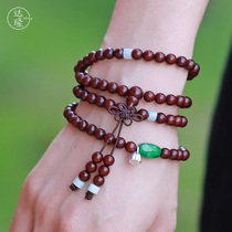 Dalong (Qinglian) authentic small leaf red sandalwood hand string to send girlfriends mother creative personality gift first jewelry bracelet
