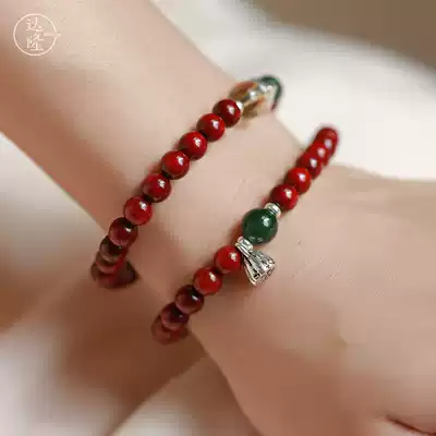 Dalong (light summer) authentic small leaf red sandalwood hand string to send girlfriends mother creative personality gift jewelry hand