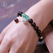 Dalong (Yi Shu) authentic small leaf red sandalwood hand string to send girlfriends mother creative personality gift first jewelry bracelet