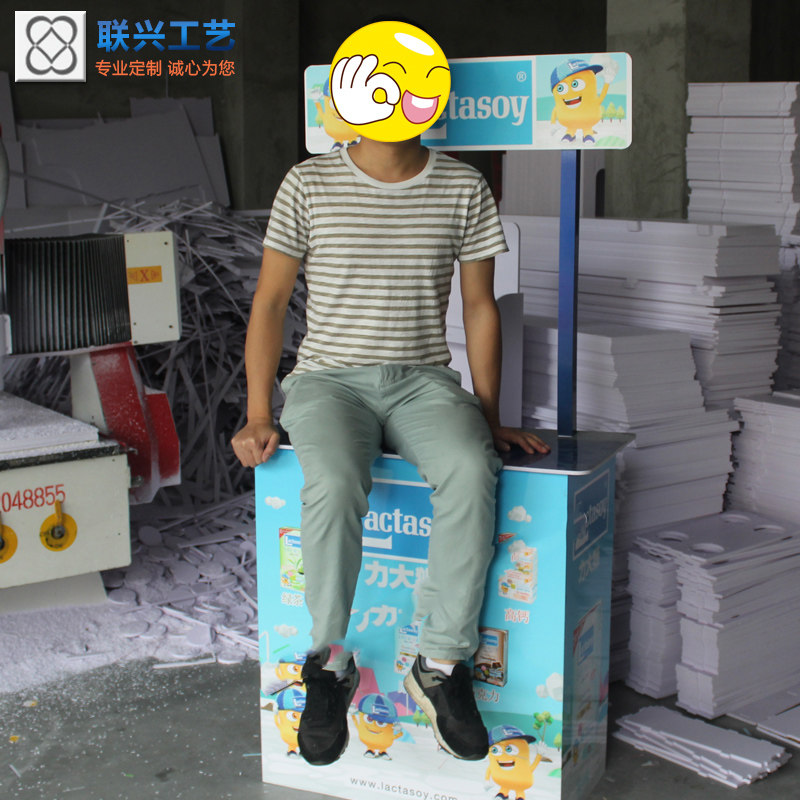 Customized promotional table display stand mobile advertising stall push table supermarket folding convenient booth try to eat