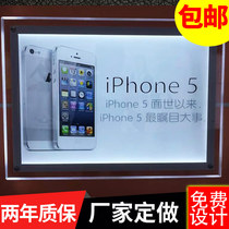 Ultra-thin LED single-sided crystal light box bar price list custom order food plate hanging a3 a4 advertising signs