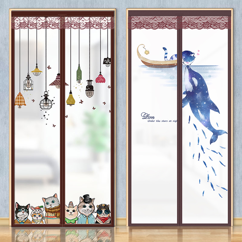 Air conditioning curtains block windproof cold kitchen fumes in winter warm and windproof household partition magnetic suction transparent plastic in winter