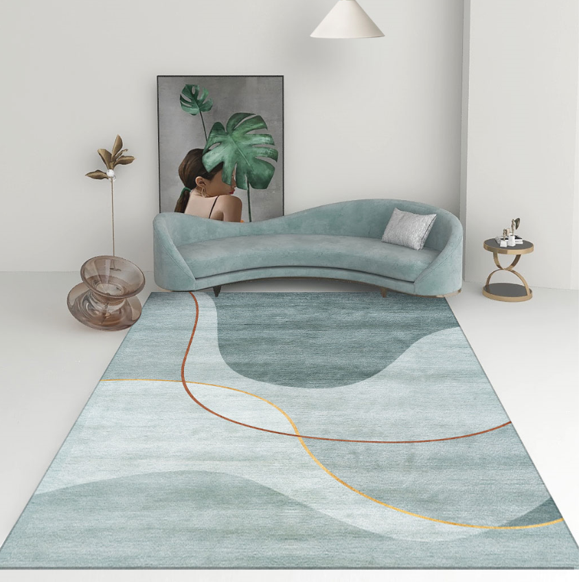 Nordic living room coffee table room floor mat light luxury modern minimalist art short hair Japanese and Korean net red full of large area