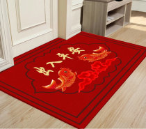 doorway access safe foot footbed anti-slip doormat Shoes Cabinet Carpet Door Hall Hallway Red Festive and rub Mat Kitchen Mat
