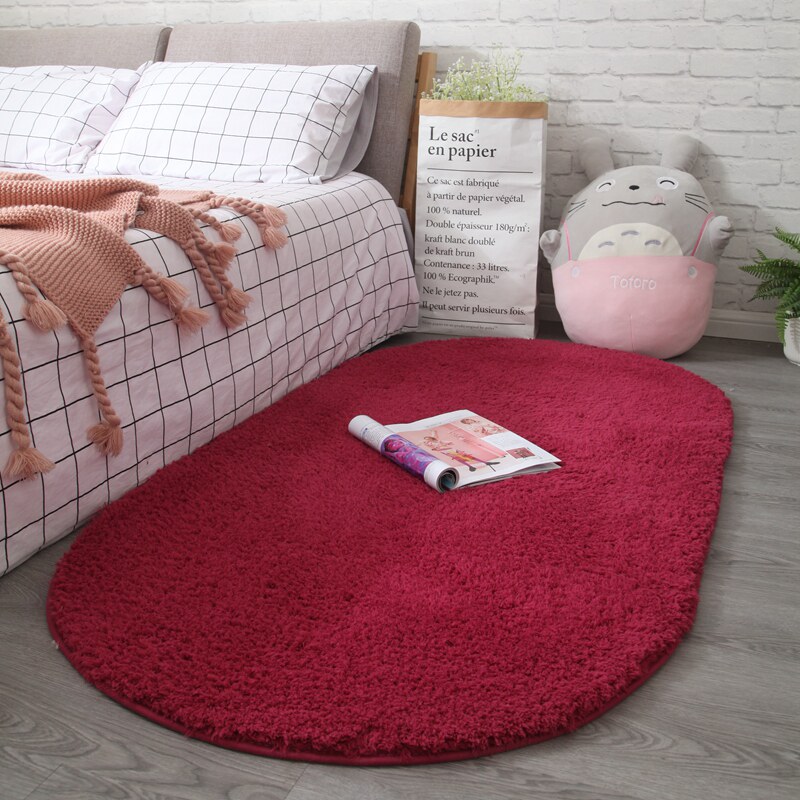 Thickened oval pink beauty room bedroom bedside carpet girlfriends room net red photo background carpet floor mat
