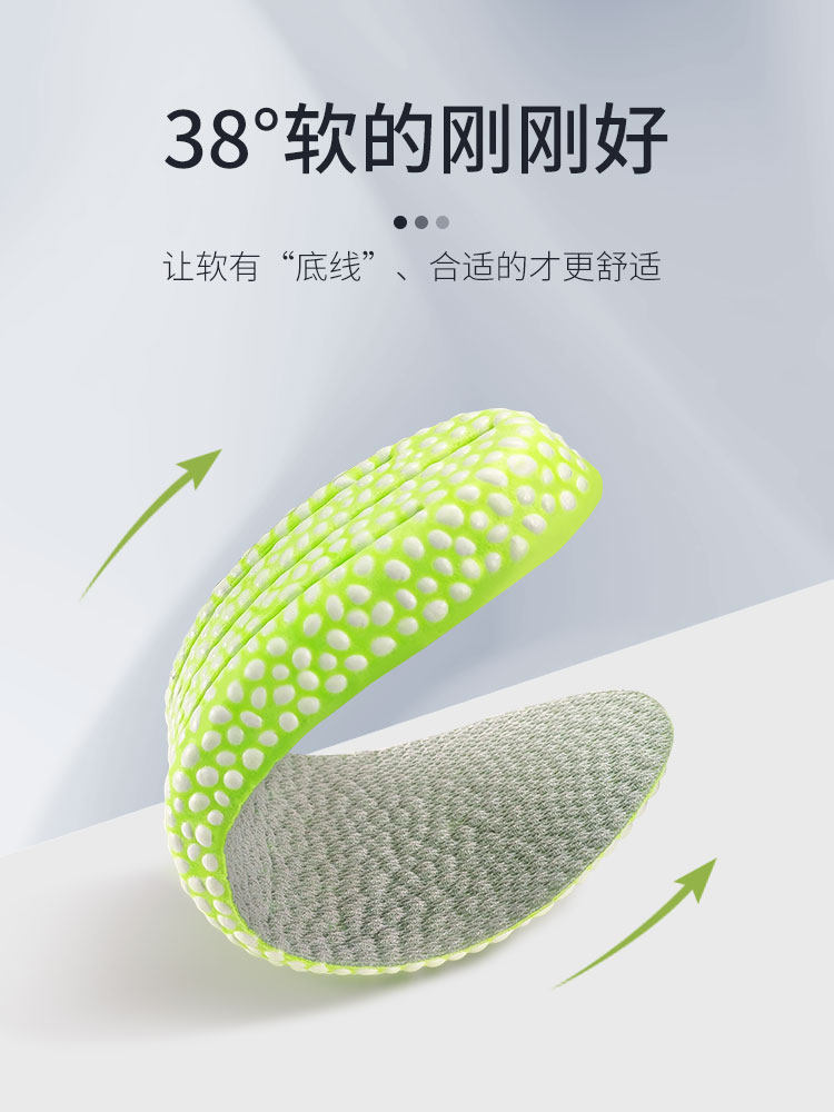 Height-Increasing Insoles Boost Men's and Women's Athletic Performance, Shock-Absorbing, Odor-Resistant, Comfortable, Invisible, with a Stepping-On-Feces Sensation, Full-Height Increase