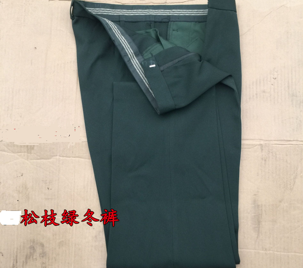 New pine branch green winter pants thickened cotton fabric winter pants Loose cover pants overalls Military pants