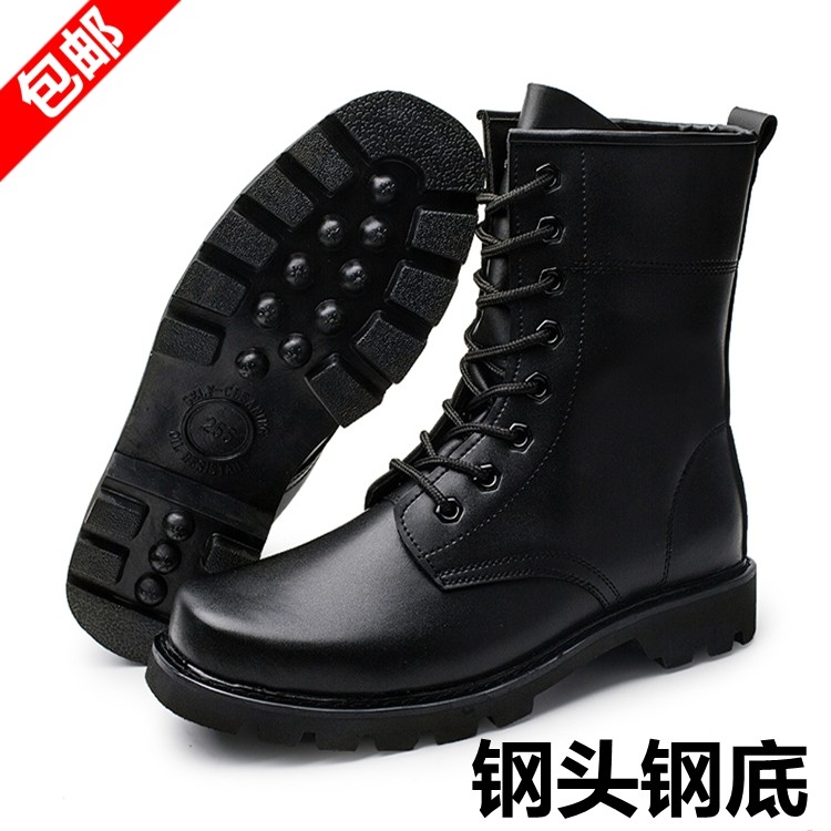 Spring and summer boots men special soldiers combat shoes high gang leather wool boots outdoor security and desert boots