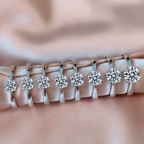 Платиновая импортная инкрустация камня, кольцо, 24 карат, платина 950 пробы, подарок на день рождения, простой и элегантный дизайн