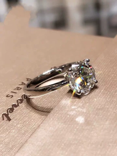 Платиновая импортная инкрустация камня, кольцо, 24 карат, платина 950 пробы, подарок на день рождения, простой и элегантный дизайн