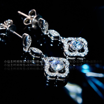 18K gold earrings imported moisanishi earrings earrings temperament ear drum nails long earrings female ear needles Japanese and Korean earrings