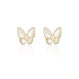 Золотые натуральные серьги, 18 карат, розовое золото, популярно в интернете