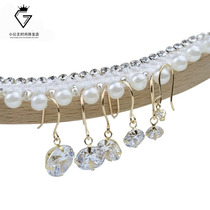 18k gold earrings mosanstone emulation diamond blazing single drill ear accessories minimalist fashion 2019 new 100 hitch