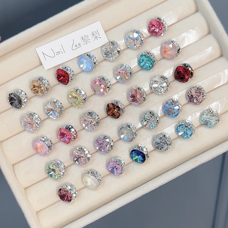 Lili Swarovski 4470 Fat Square 10mm Manicure Finished Huazi Diamond Ball