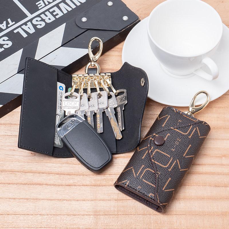 Women's Fashionable Multifunctional Key Bag, Key Holder, Couple Style, Waist Hanging, Large Capacity, Korean Style Keychain, Card Holder Bag