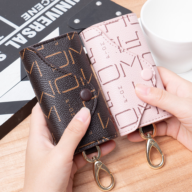 Women's Fashionable Multifunctional Key Bag, Key Holder, Couple Style, Waist Hanging, Large Capacity, Korean Style Keychain, Card Holder Bag