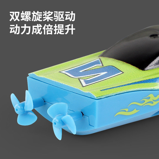 Children's Mini Remote Control Rolling Speedboat Boy 2.4G Rechargeable Waterproof Black Technology Waterproof Toy Yacht Model