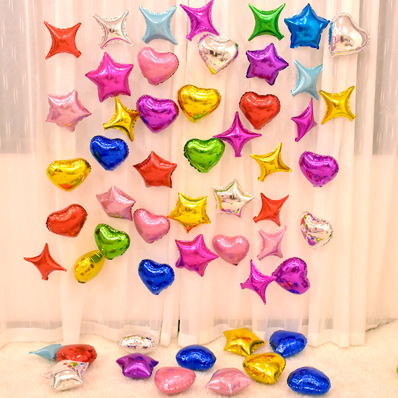 10 Inch Loving Pentagram Aluminum Film Balloon Birthday Party Decorations Wedding Wedding Wedding Wedding wedding Wedding Wedding with Heart-shaped Balloons