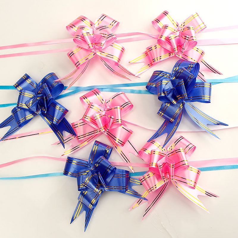 Pull the flower ribbon bow Birthday party Wedding wedding room Wedding limousine Wedding pull the flower ribbon decorative supplies