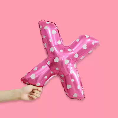 Birthday letter blue pink WX balloon Wedding wedding supplies Holiday decoration decoration Children's aluminum foil aluminum foil package
