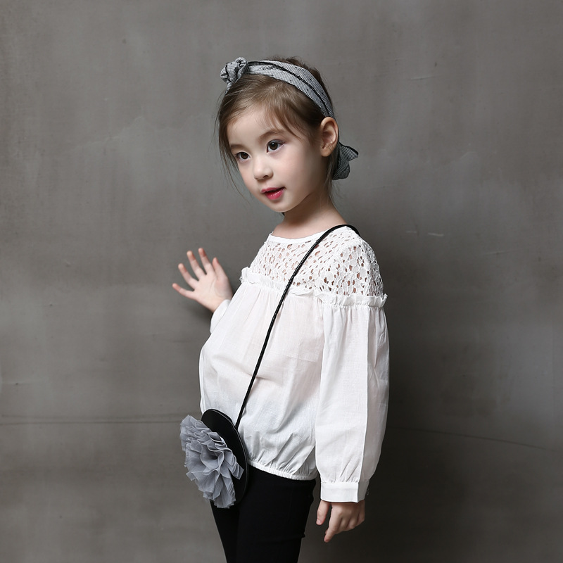 Chemise fille à manche longue en coton - Ref 2086887 Image 7