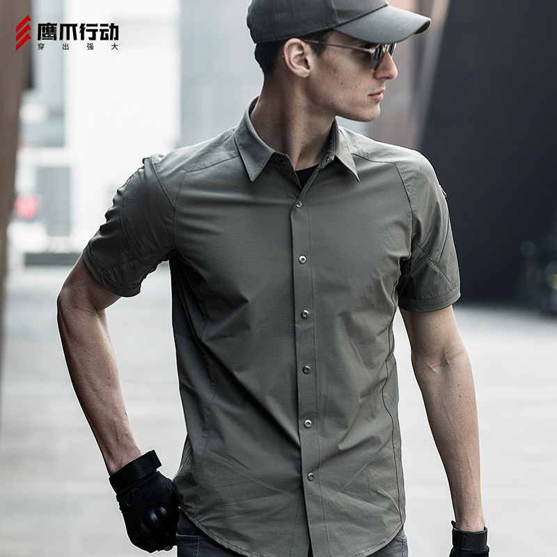 Eagle claw action tactical shirt men's short-sleeved summer outdoor sports quick-drying air-resistant wear-resistant three-proof quick-drying shirt