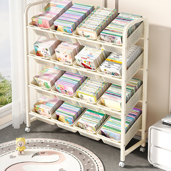 Upgrade large capacity! baby toy picture book storage rack