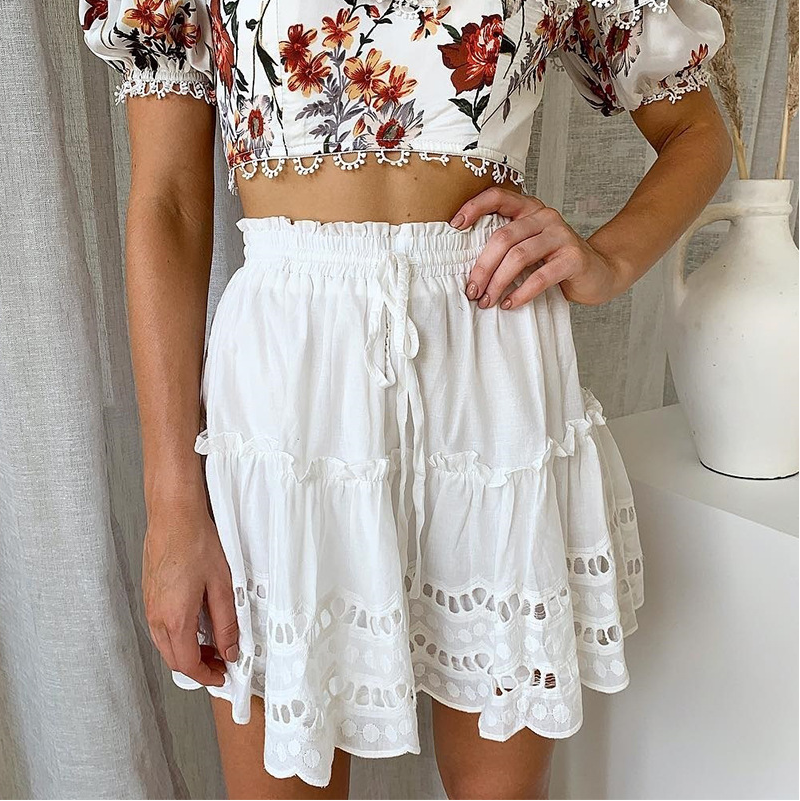 White Lace Skirt Image 1