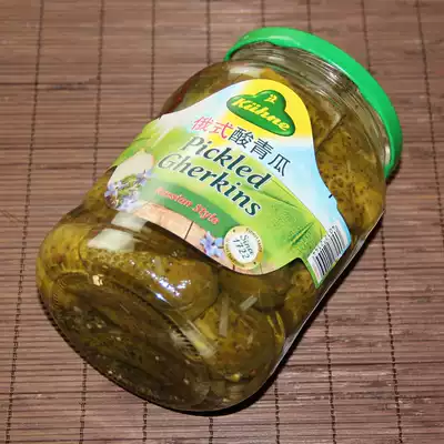 1 bottle of pickled cucumber Imported from Germany Guanli Russian pickled cucumber 670G burger sandwich pizza