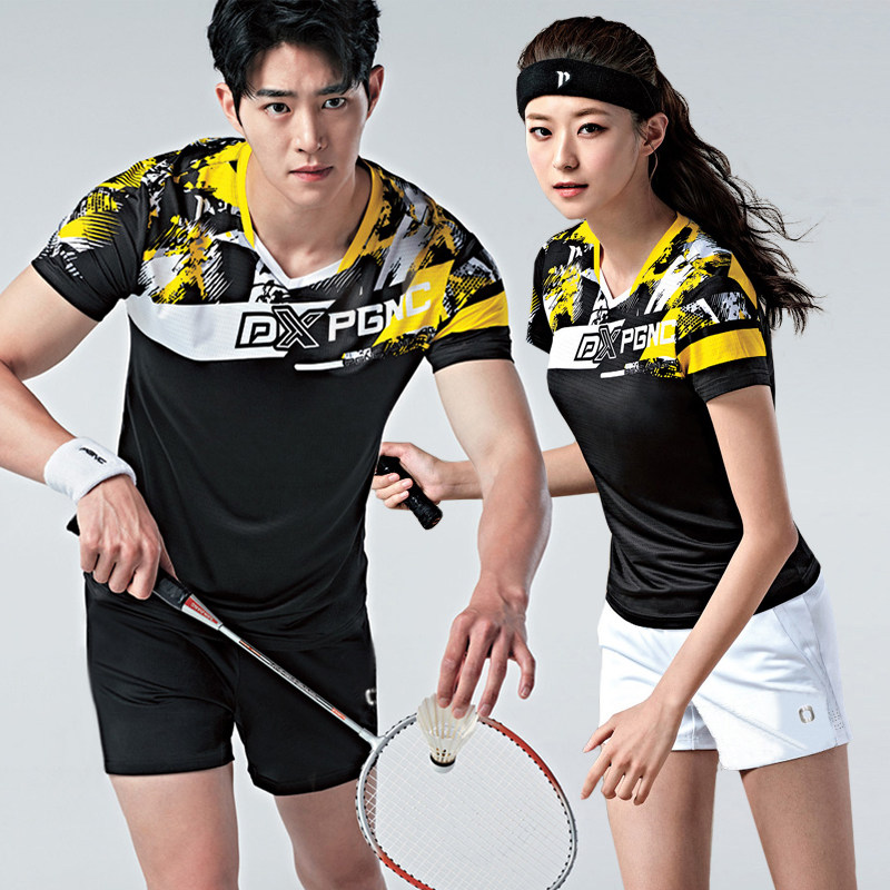 2022 new speed dry badminton suit women suit short sleeve men's table tennis clothes competition training ball uniform customized