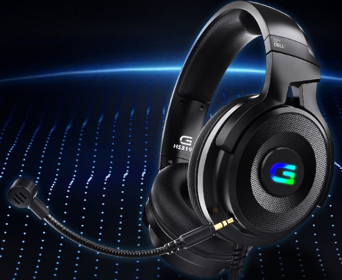 Dell Dell Zansheng HS319D 7 1-channel head-mounted gaming headset pluggable microphone USB interface