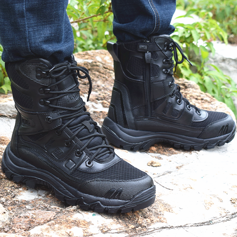 Spring and summer super light combat boots male special soldier shock absorption tactical boots outdoor hiking security guard on special warfare boots