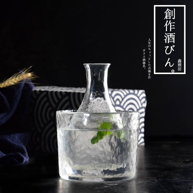 Xinyaju creative glass wine warmer Single wine set Warm wine warmer Hot wine hot wine jug Wine glass Sake jug