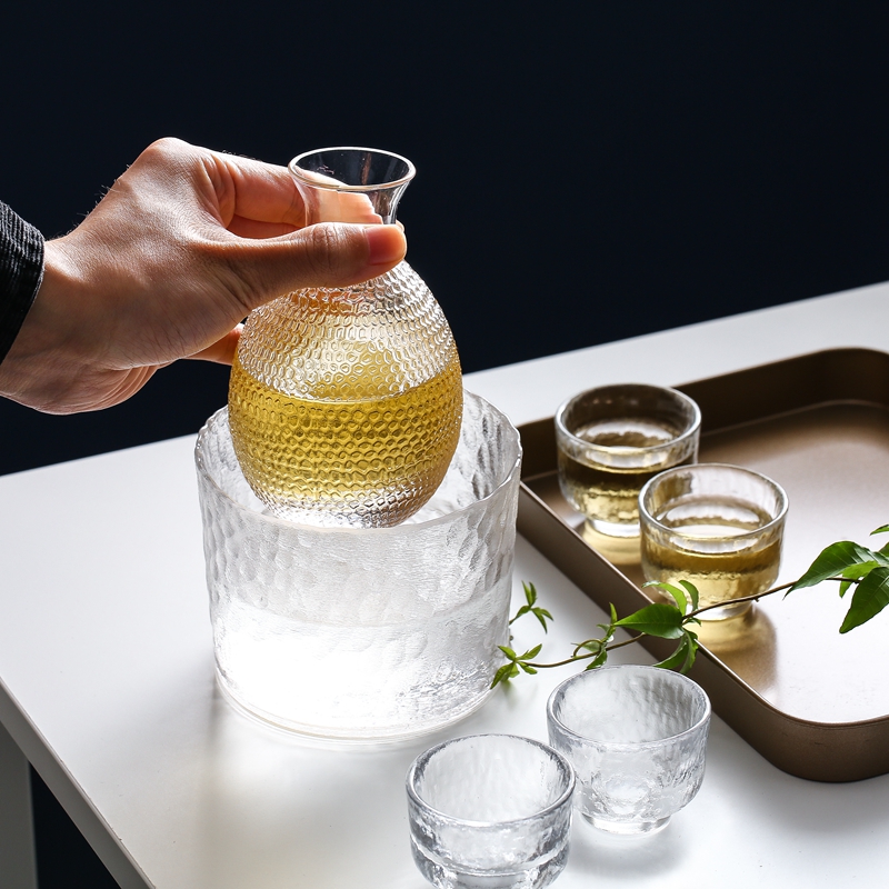 Day Style Crystal Clear Wine Pot Suit Glass Wine Taverine Wine Wine Wineware Sub-Wine Glasses Restaurant Hot Wine Pot-Taobao