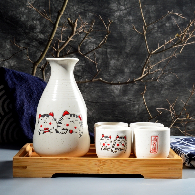 Creative Japanese ceramic wine suit Wine cup Wine hot wine pot hot wine pot white wine pot large
