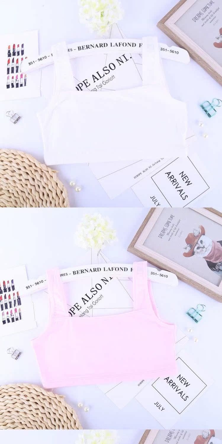 Trong cậu bé lớn cotton đồ lót thời kỳ phát triển áo ngực không có vòng thép thể thao vest học sinh trung học quai ống do lot cho phụ nu co bau