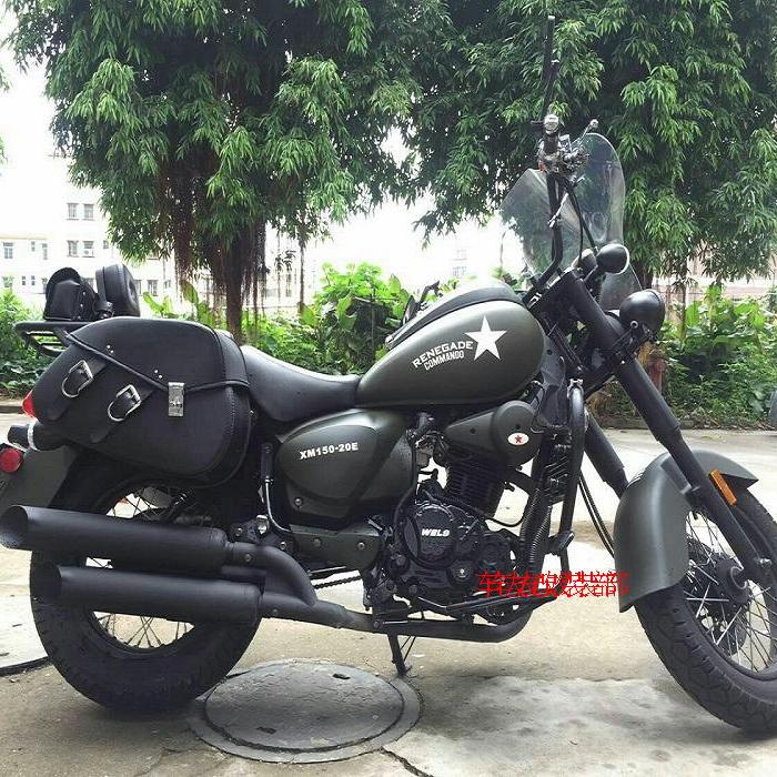 Locomotive hanging bag side bag side box hanging box saddle bag tool bag front bag Harley locomotive guardrail car pendant bag side bag