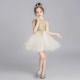 Váy dạ hội cho bé gái Puffy Gạc hoa Cô gái trẻ em Catwalk Váy công chúa Little Host Girls Piano Trang phục Phong cách phương Tây - Váy trẻ em