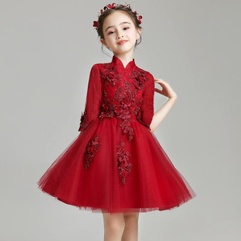 Children's Princess Dress, Girl's Flower Girl Piano Performance Dress, Girl's Model Catwalk Performance Dress, Wedding Bridesmaid Dress