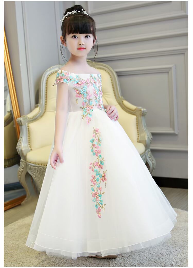 Trẻ em ăn mặc buổi tối cô gái công chúa váy catwalk hoa cô gái nhỏ chủ trang phục piano trang phục đám cưới Trường Xuân - Váy trẻ em áo gile bé trai