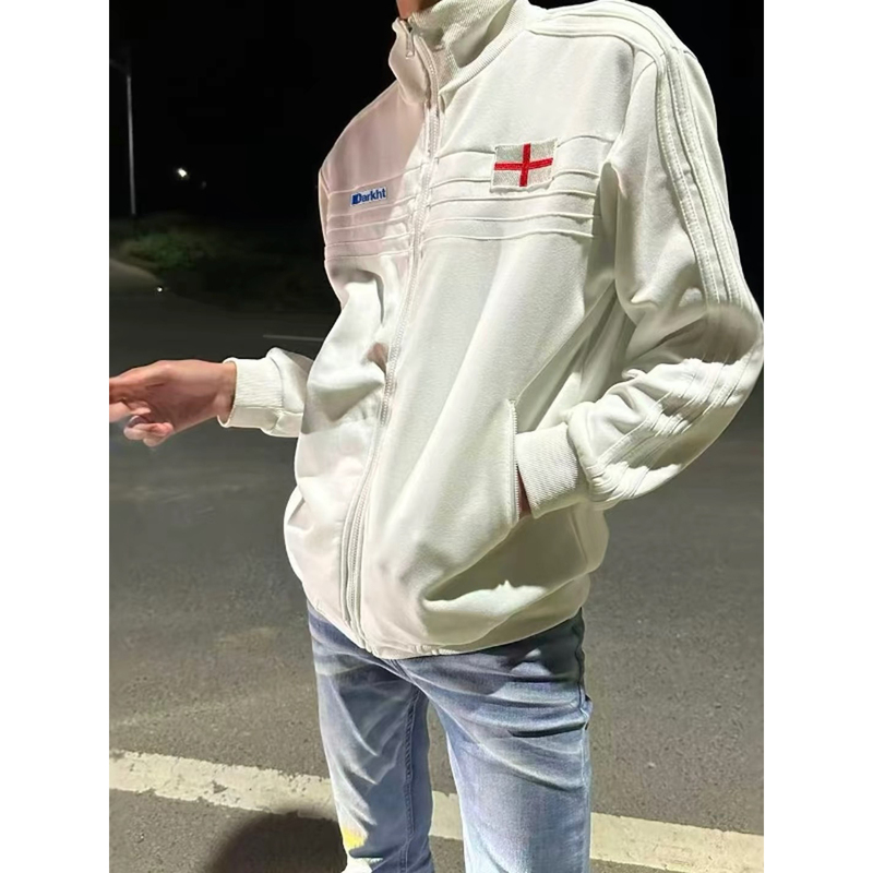 American High Street England-Style Stand-Up Collar Sweatshirt Jacket for Men 2026 New Trendy Casual Sports Couple Zipper Jacket