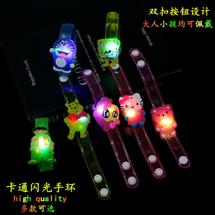 Luminous bracelet wrist with flashing children's watch with fluorescent bracelet kindergarten small gift stall source