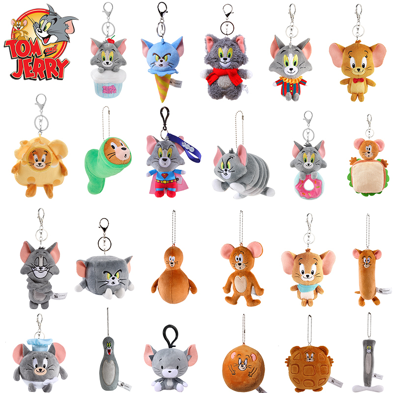 Tom and Jerry Plush Toys Cute Stuffed Animal Tom Cat Funny Keychain Animal Pendant Doll Gift Tom and Jerry Plush Toys Cute Stuffed Animal Tom Cat Funny Keychain Animal Pendant Doll Gift